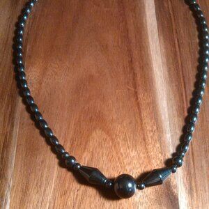 Beaded Hematite Necklace (18 Inch)